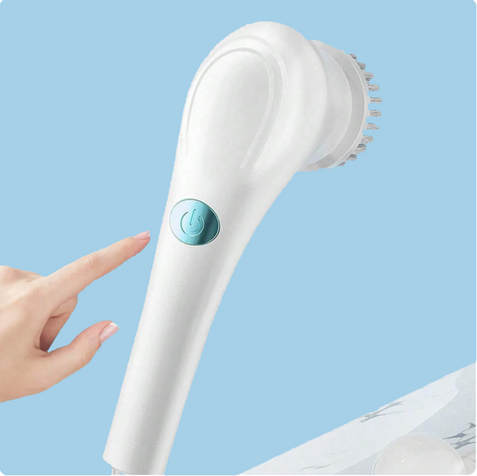 Electric Rotary Bathroom Scrubber - Rechargeable with 5 brushes